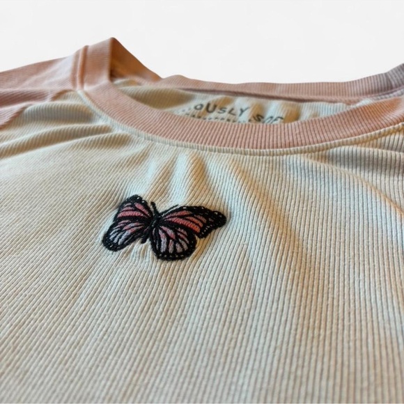 Aeropostale Seriously Soft Baby Tee - Pink and White - Picture 3 of 5